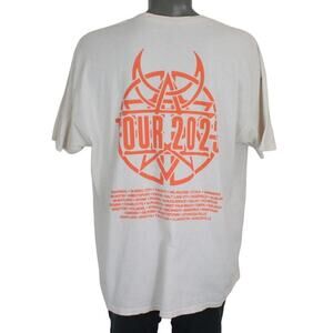 Disturbed 2023 Tour Double Sided White T-Shirt Mens 2XL